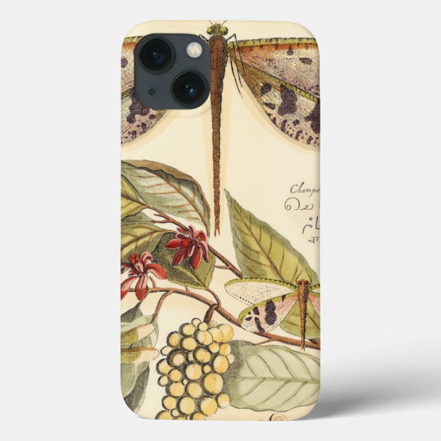Coques Case-Mate iPhone Les libellules aux Feuilles et aux fruits (Verso)