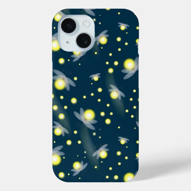 Coques Case-Mate iPhone Les lucioles éthérées à la Motif de nuit (Verso)