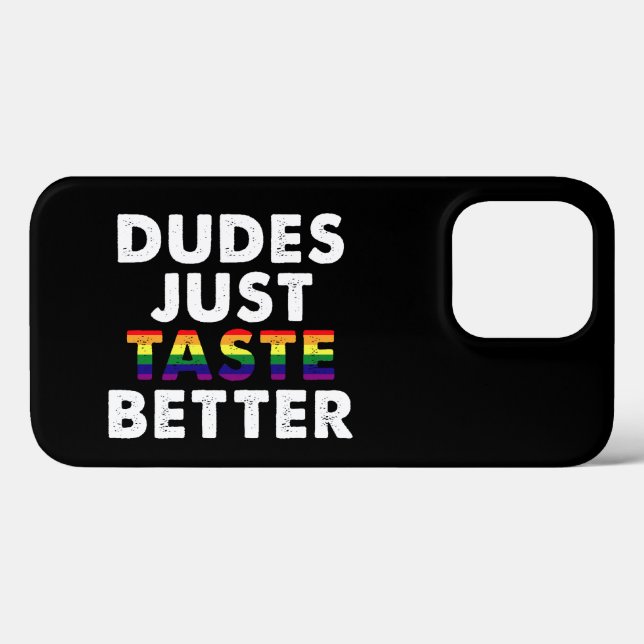Coques Case-Mate iPhone Les mecs ont juste meilleur goût Idée cadeau Gay P (Verso (horizontal))