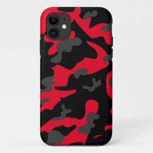 Coque Case-Mate Pour iPhone Les militaires noirs rouges camouflent des