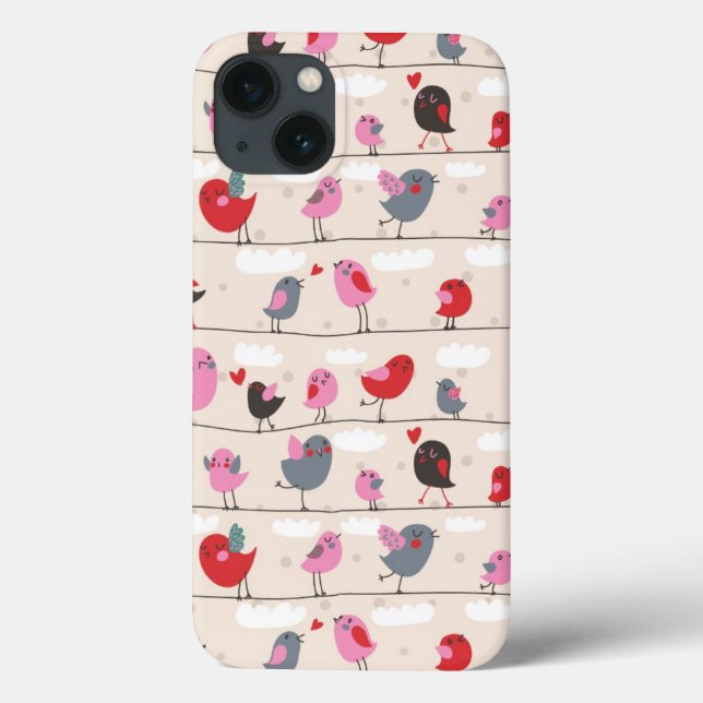 Coques Case-Mate iPhone Les oiseaux en amour (Verso)