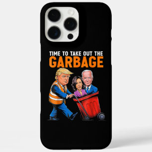 Coques iPhone 16 Pro Max Les ordures pour Trump 2024 Il est temps de sortir