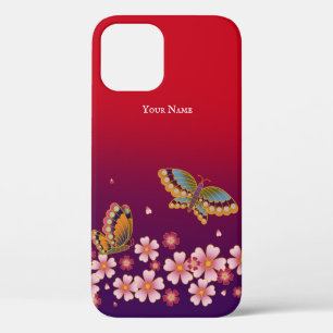 Case-Mate iPhone Case Les papillons japonais en fleurs Sakura personnali