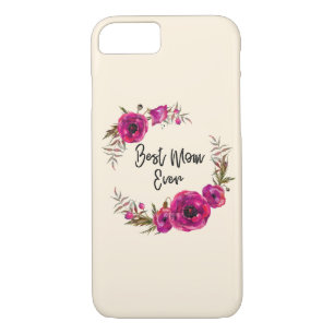 Case-Mate iPhone Case Les pavots rose Fuchsia Meilleure Maman Jamais - F