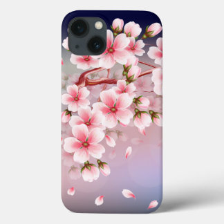Coques Pour iPhone Les pétales de fleurs de cerisier fin tombent