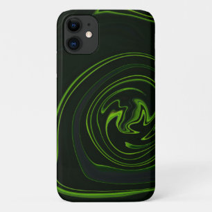 Case-Mate iPhone Case Les rayures Abstraites uniques en noir et vert