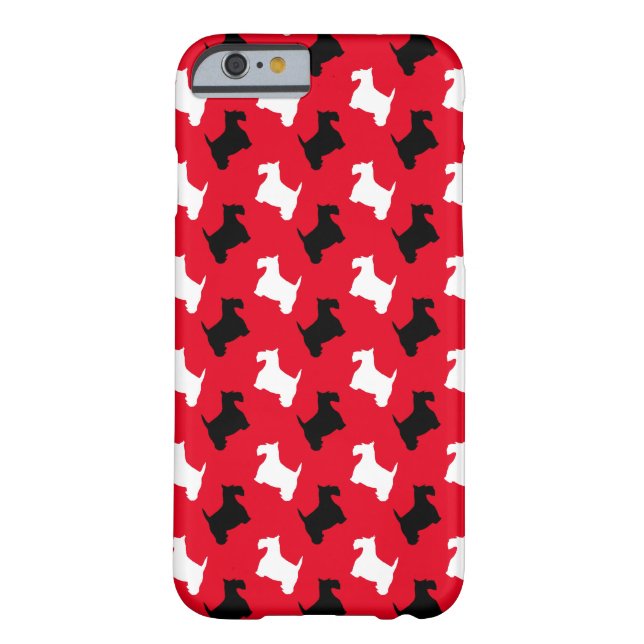 Coques Case-Mate iPhone Les Scotties noirs et blancs personnalisent (Dos)