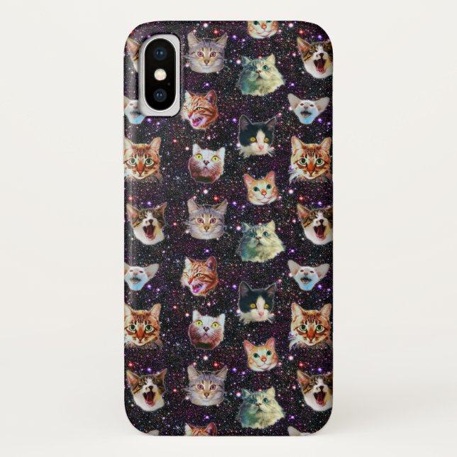 Coques Case-Mate iPhone Les têtes de chats dans l'espace extra-atmosphériq (Dos)