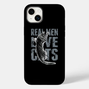 Coque Pour iPhone 14 Plus Les vrais hommes aiment les chats en Grunge Style