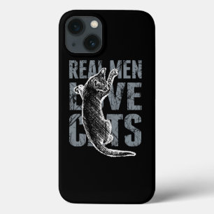 Case-Mate iPhone Case Les vrais hommes aiment les chats en Grunge Style 
