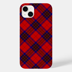 Coque Pour iPhone 14 Plus Leslie tartan rouge bleu violet plaid