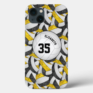 Case-Mate iPhone Case l'esprit de l'équipe d'or noir cadeaux volley-ball