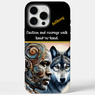 Coques iPhone 16 Pro Max L'esprit humain rencontre l'essence du loup harmon