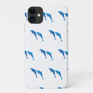 Case-Mate iPhone CASE L'ÉTÉ, DES DOLPHINS GRIS ET BLEU FUNNY