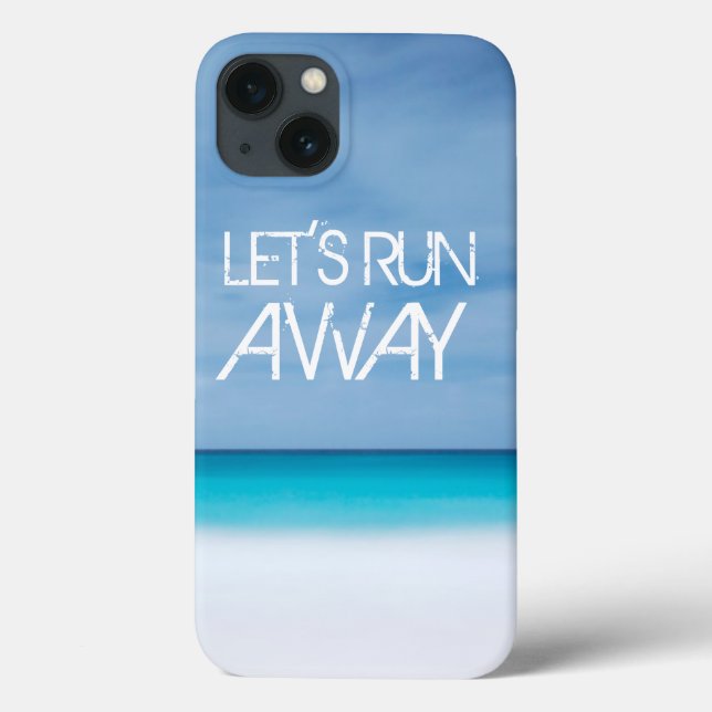 Coques Case-Mate iPhone Let's Run Away cite Voyage dire plage océan (Verso)