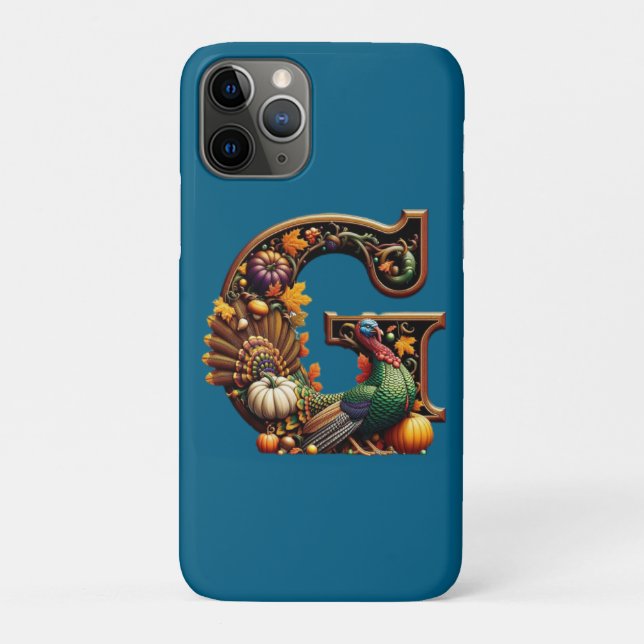Coques Case-Mate iPhone Letter G Thanksgiving style  (Dos)