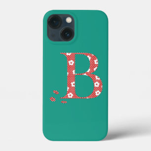 Case-Mate iPhone Case lettre à motifs floraux B(rouge & points) Coque-Ma