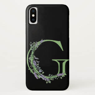 Case-Mate iPhone Case Lettre alphabétique G aquarelle Lavande Eucalyptus