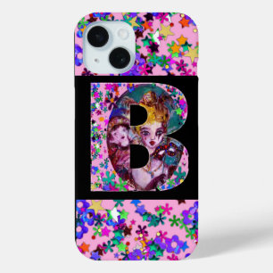 COQUE POUR iPhone 15 LETTRE B MONOGRAMME DE MASQUÉRADE DE VALENTINE VÉN