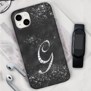 COQUE POUR iPhone 15 LETTRE BLANCHE BLANCHE BLANC STYLE G NOIR