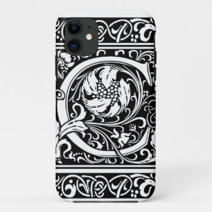 Coque iPhone 11 Lettre C Monogramme médiéval Art Nouveau