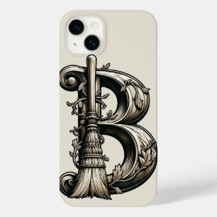 Coque Pour iPhone 14 Plus Lettre de chambre de sorcière B personnalisée init