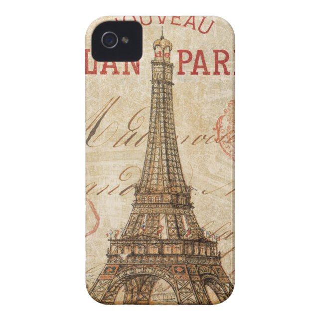 Coques Case-Mate iPhone Lettre de Paris (Dos)