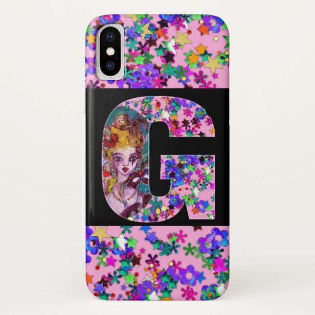 COQUES Case-Mate iPhone LETTRE G MONOGRAMME DE MASQUÉRADE VALENTINE VÉNÉTI (Dos)