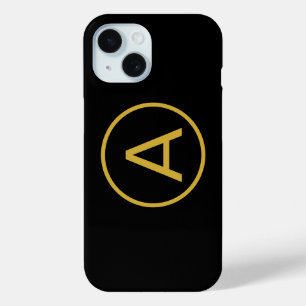 Coque Pour iPhone 15 LETTRE INITIALE MONOGRAPHIQUE ÉLÉGante OR COULEUR