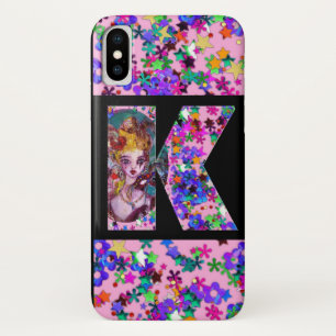 COQUES POUR iPhone LETTRE K MONOGRAMME DE MASQUÉRADE VALENTINE VÉNÉTI