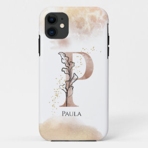 Case-Mate iPhone Case Lettre moderne initiale P Boho Personnalisée