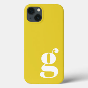 Case-Mate iPhone Case Lettre Monogramme minimaliste mûre en jaune