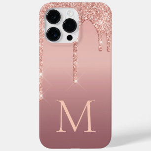 Coque Pour Pour iPhone 14 Pro Max LETTRE MONOGRAPHIQUE Parties scintillant Rose rous