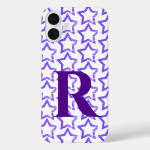 Coques iPhone 16 Plus Lettre monographique personnalisée Pastel Purple S