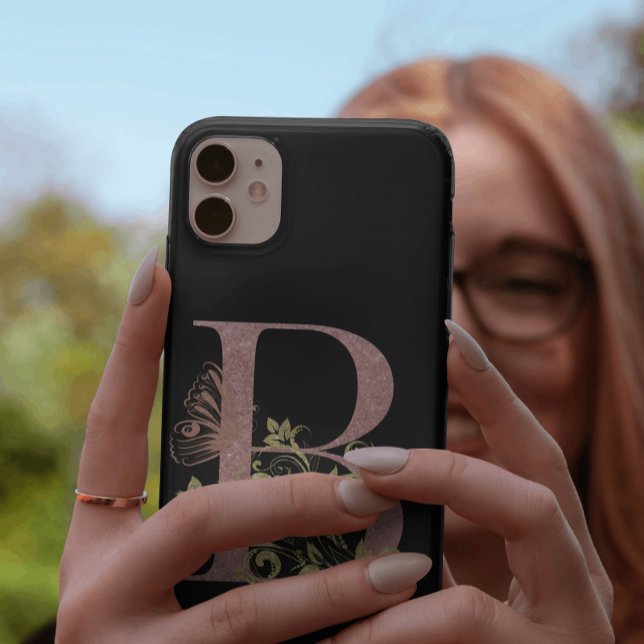 Coques Case-Mate iPhone Lettre Parties scintillant rose B (Créateur téléchargé)