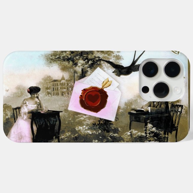 COQUES Case-Mate iPhone LETTRE VALENTINE ROMANTIQUE, SCEAU DE CIRE ROUGE (Verso (horizontal))
