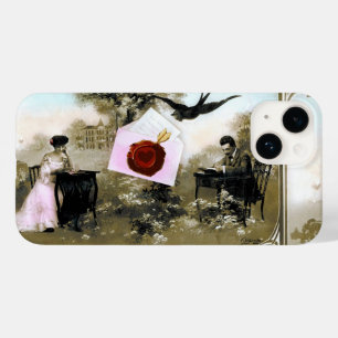 COQUE POUR iPhone 14 LETTRE VALENTINE ROMANTIQUE, SCEAU DE CIRE ROUGE
