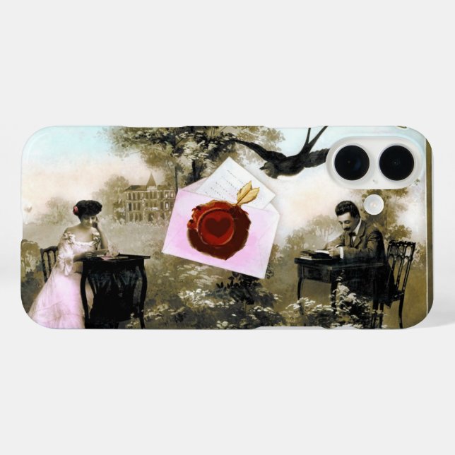 COQUES Case-Mate iPhone LETTRE VALENTINE ROMANTIQUE, SCEAU DE CIRE ROUGE (Verso (horizontal))