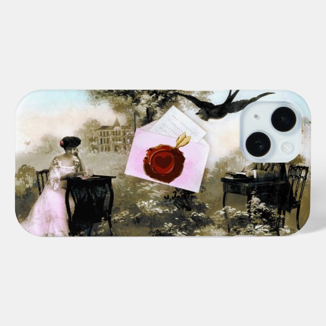 COQUES Case-Mate iPhone LETTRE VALENTINE ROMANTIQUE, SCEAU DE CIRE ROUGE (Verso (horizontal))