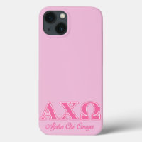 Lettres Alphi Chi Omega rose