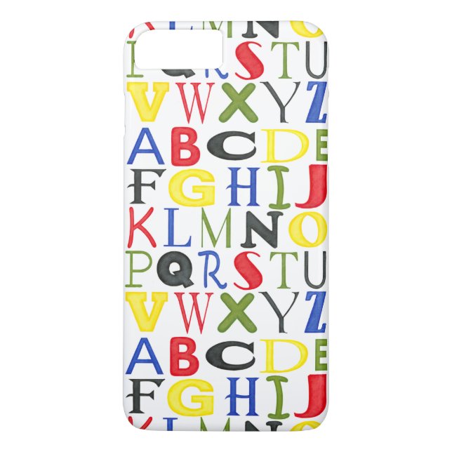 Coques Case-Mate iPhone Lettres de couleur vive de Megan Meagher (Dos)
