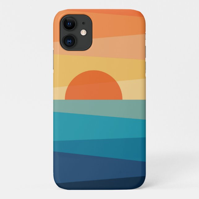 Coques Case-Mate iPhone lever de soleil géométrique Abstrait (Dos)