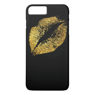 Coque Case-Mate Pour iPhone Lèvres #3 de parties scintillantes d'or