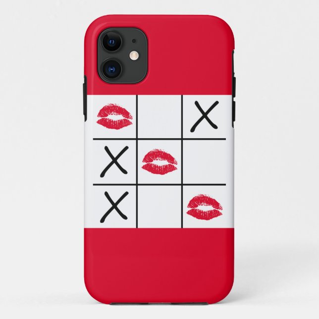 Coques Case-Mate iPhone Lèvres Tic Tac Toe (Dos)
