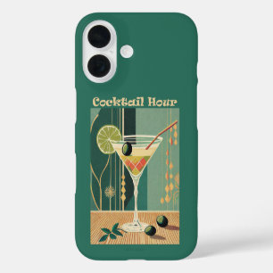 Coque Pour iPhone 16 L'Heure Du Cocktail Martini Moderne Du Milieu Du S