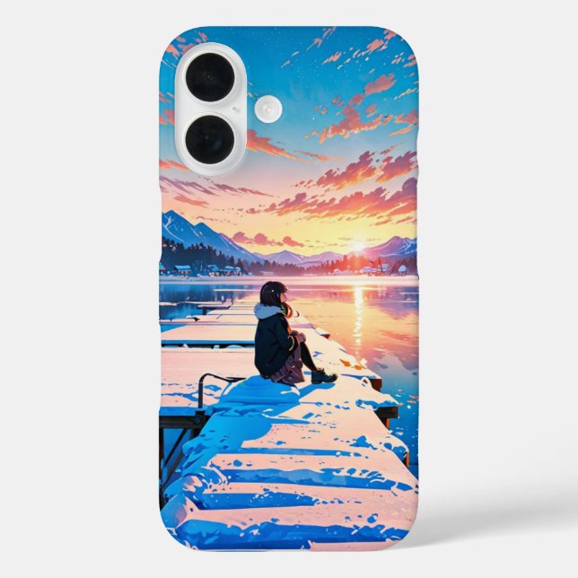 Coques Case-Mate iPhone L'hiver Lakeside Peace (Verso)