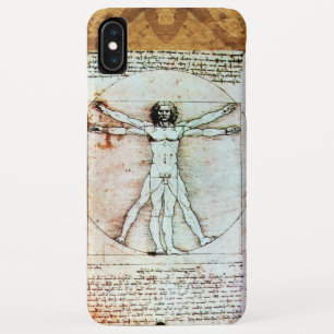 Coque Pour iPhone XS Max L'HOMME VITRUVIEN - Parchemin antique