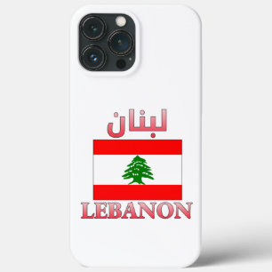 Case-Mate iPhone Case Liban Flag Chacer Anglais Arabe et Anglais WordArt