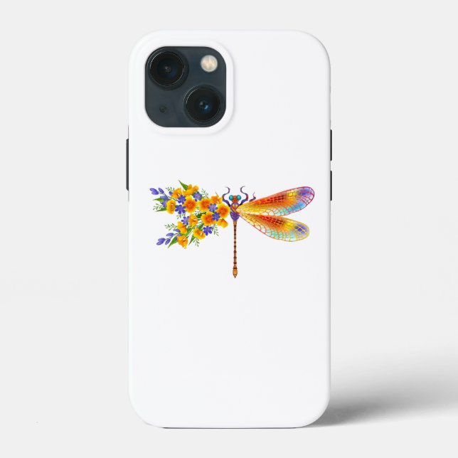 Coques Case-Mate iPhone Libellule à Fleur Jaune (Verso)