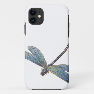 Coque iPhone 11 Libellule bleue vintage